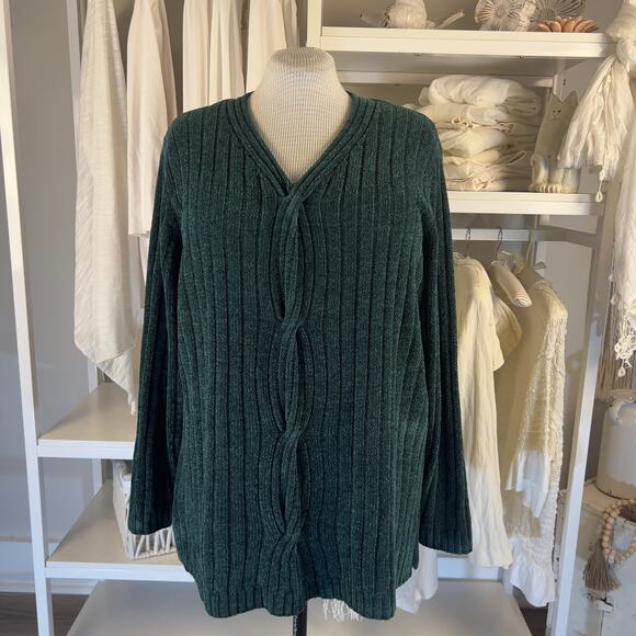 Classic Elements Sweaters - Classic Elements plus sz. 20/22 tunic length super soft sweater dark green #1918